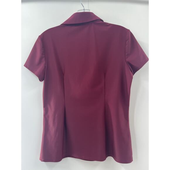 Jude Connally Women's Wine Red Polo Short Sleeve Size Small - Picture 7 of 8